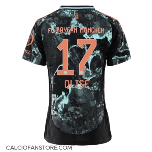 Maglia Calcio Bayern Munich Michael Olise #17 Seconda Divisa Donna 2024-25 Manica Corta